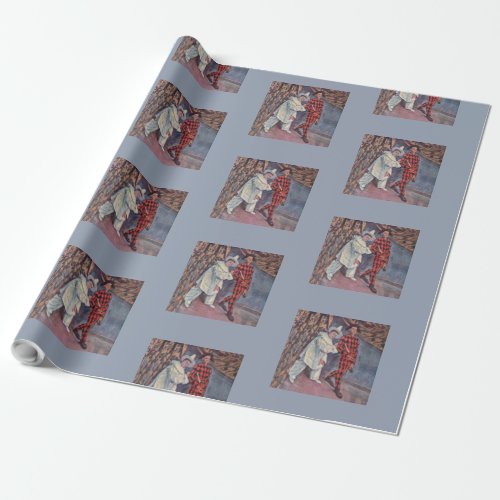 Pierrot and Harlequin Wrapping Paper