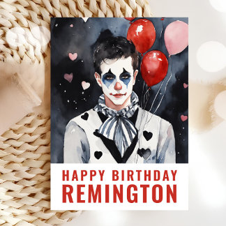 Pierrot black and white card