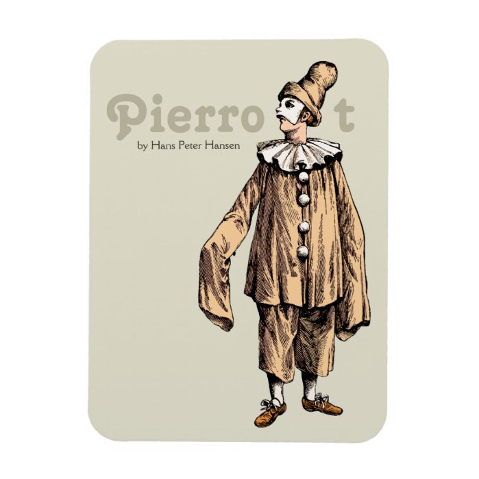 Pierrot by Hans Peter Hansen CC0176 Magnet