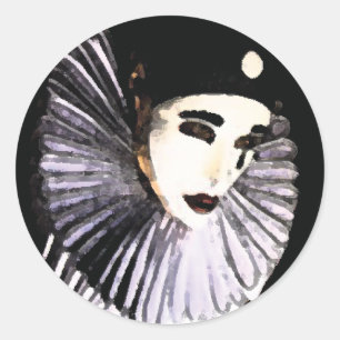 Pierrot Classic Round Sticker