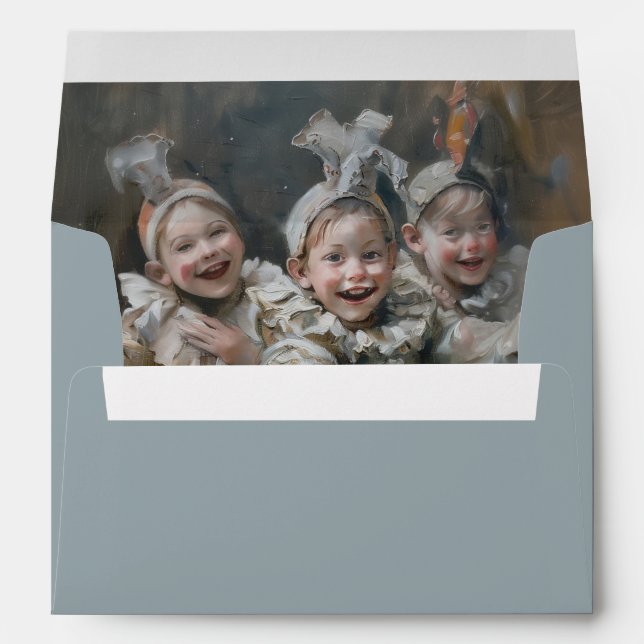 Pierrots - Envelope for Card size 12.7 x 17.8 cm (Back (Bottom))