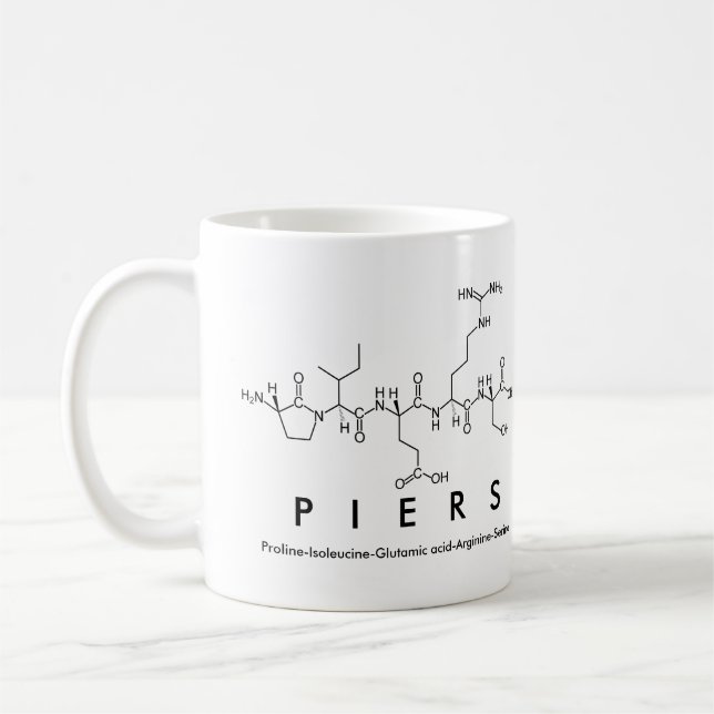 Piers peptide name mug (Left)