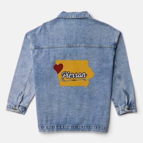 PIERSON IOWA IA USA  Cute Souvenir Merch  US City  Denim Jacket