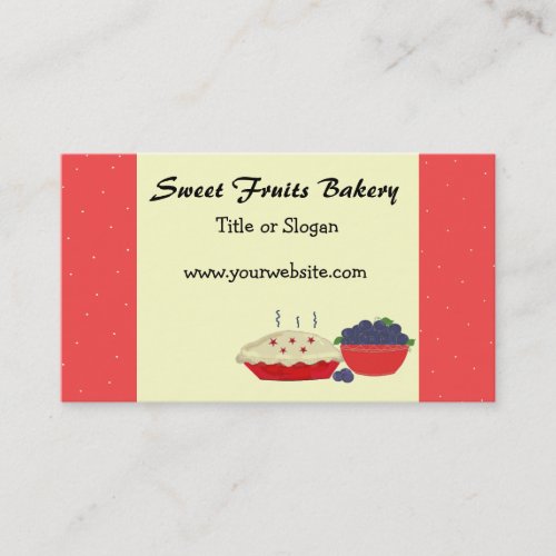 Pies and Fruit Business Card