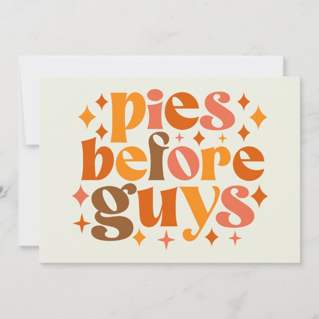 Pies Before Guys Card (Front)