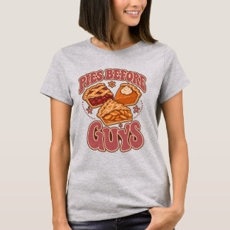 Pies Before Guys Funny Thanksgiving Retro T-Shirt