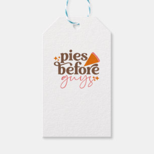 Pies Before Guys Girls Kids Toddler Thanksgiving  Gift Tags
