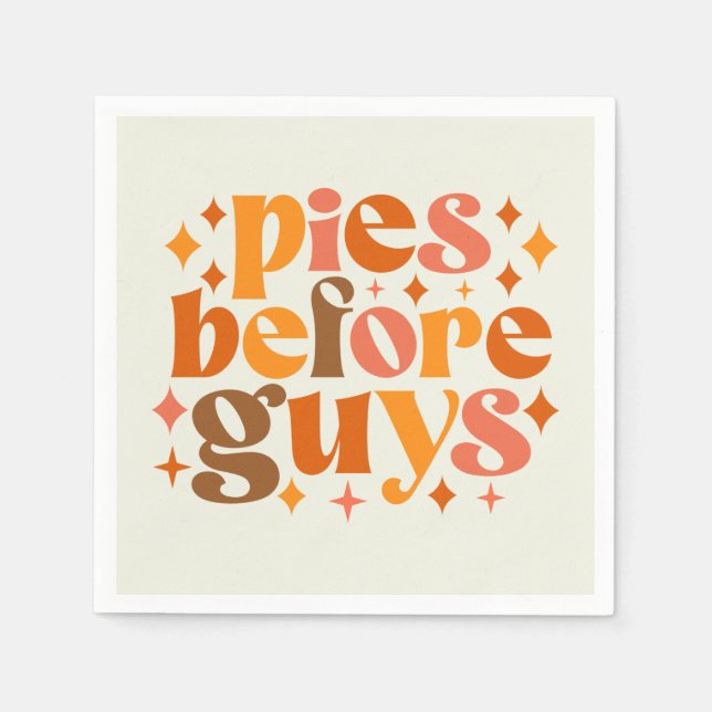 Pies Before Guys Napkins (Front)