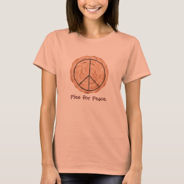 Pies for peace, meringue with chocolate T-Shirt (Front)