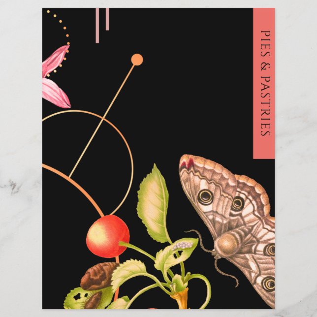 Pies & Pastries | Recipe Insert | Black Butterfly (Front)