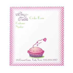 Pies & Tarts Order Form Notepad