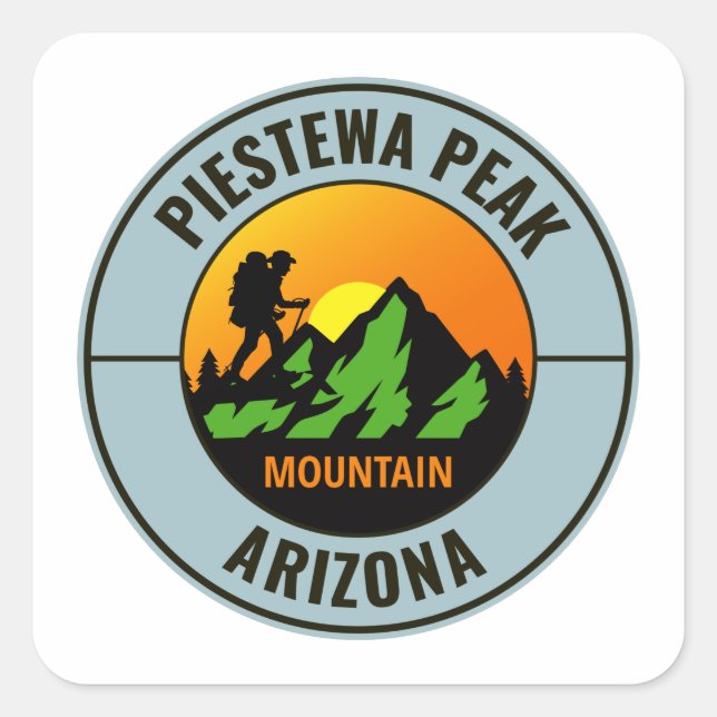 Piestewa Peak Mountain Arizona Hiking Climbing  Square Sticker (Front)