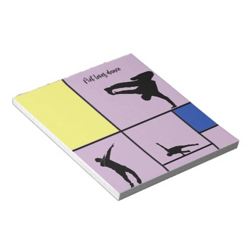 Piet Loves Dance Mondrian Street Hiphop Style Notepad