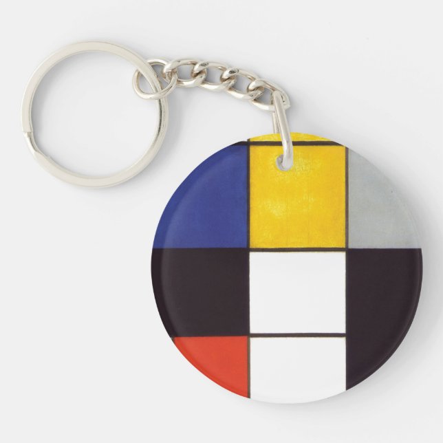 Piet Mondrian-1306 Keychain (Front)