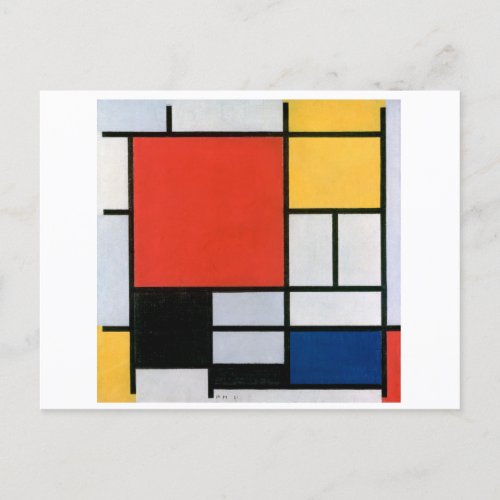 Piet Mondrian Abstract Postcard