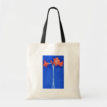 Piet Mondrian - Amaryllis Fine Art Flower Painting Tote Bag by ArtLoversCafe at Zazzle