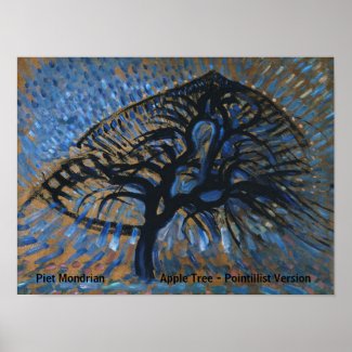 Piet Mondrian Apple Tree Pointillist Version