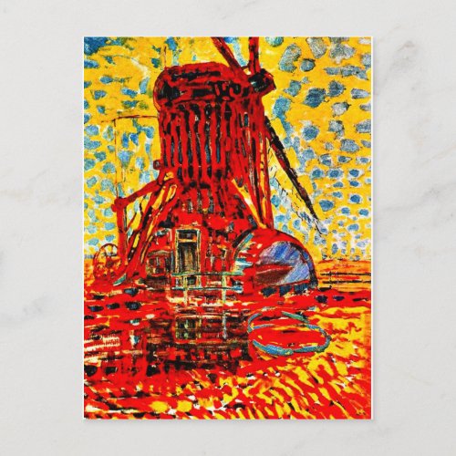 Piet Mondrian art Mill in Sunlight 1908 Postcard