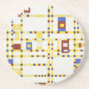 Piet Mondrian Broadway Boogie Woogie Abstract Art Coaster