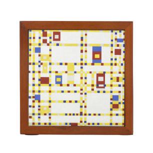 Piet Mondrian Broadway Boogie Woogie Abstract Art Desk Organizer