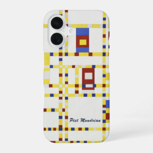 Piet Mondrian Broadway Boogie Woogie Abstract Art iPhone 16 Case