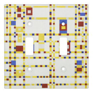 Piet Mondrian Broadway Boogie Woogie Abstract Art Light Switch Cover