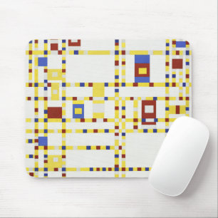 Piet Mondrian Broadway Boogie Woogie Abstract Art Mouse Pad