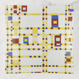 Piet Mondrian Broadway Boogie Woogie Abstract Art Trinket Tray