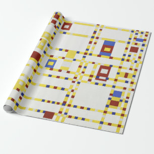 Piet Mondrian Broadway Boogie Woogie Abstract Art Wrapping Paper
