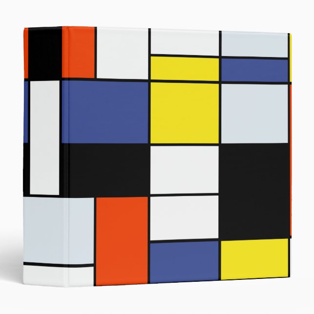 Piet Mondrian Composition A - Abstract Modern Art Binder (Front/Spine)