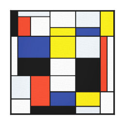 Piet Mondrian Composition A - Abstract Modern Art Canvas Print
