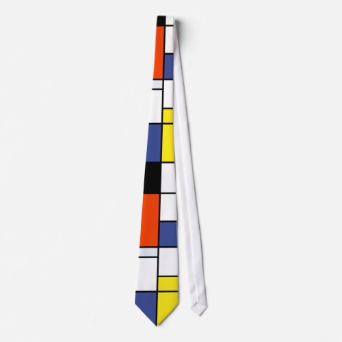 Piet Mondrian Composition A _ Abstract Modern Art Neck Tie