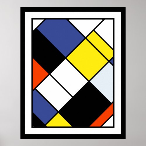 Piet Mondrian Composition A _ Abstract Modern Art Poster