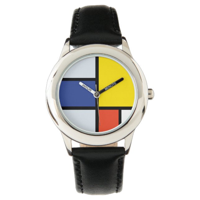 Piet Mondrian Composition A - Abstract Modern Art Watch (Front)