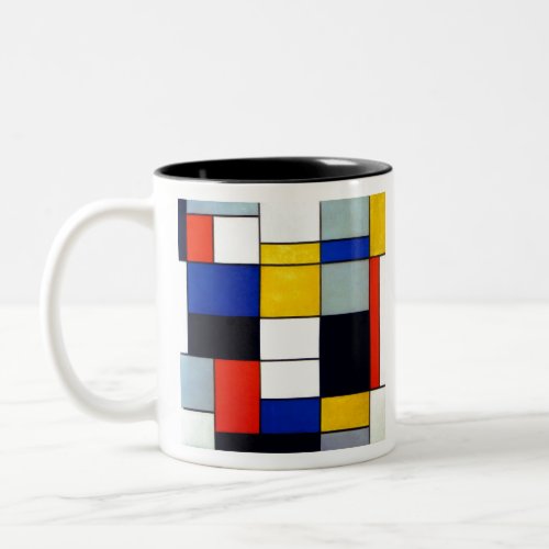 Piet Mondrian Composition A Two_Tone Coffee Mug
