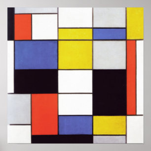 Piet Mondrian Composition Abstract Art Geometric Poster
