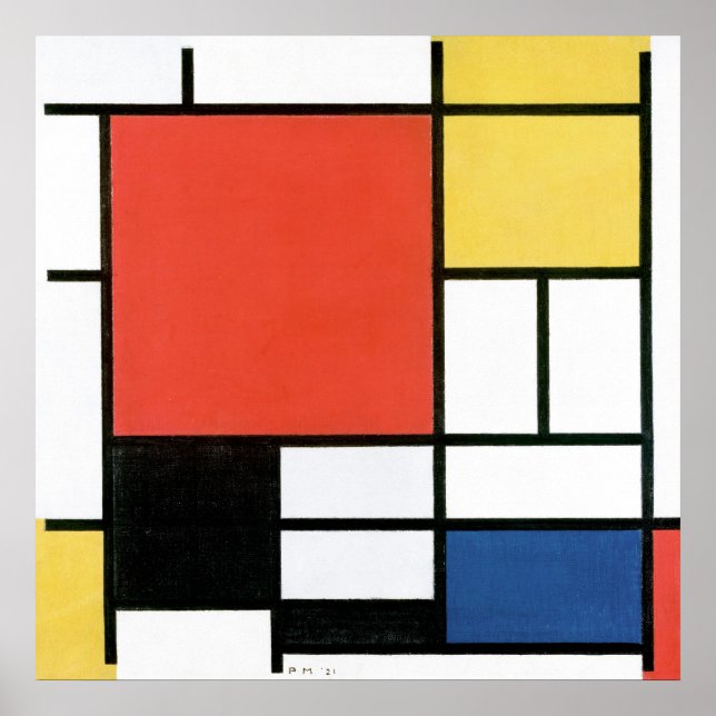Piet Mondrian Composition Abstract Art Geometry Poster (Front)