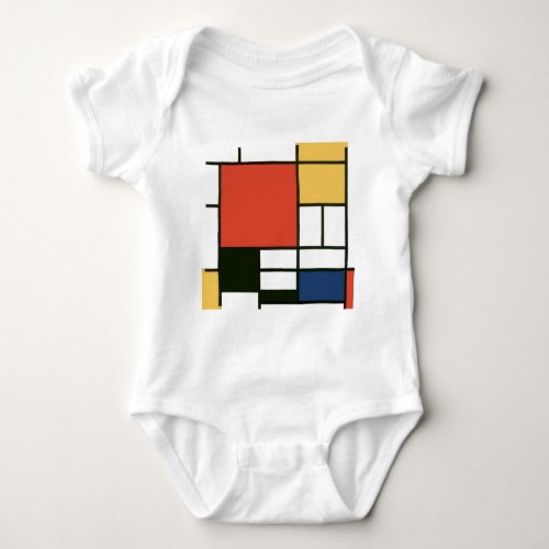 Piet Mondrian _ Composition Baby Bodysuit