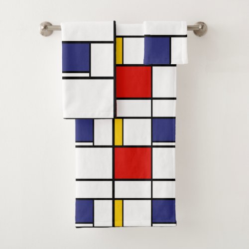 Piet Mondrian Composition C Bath Towel Set