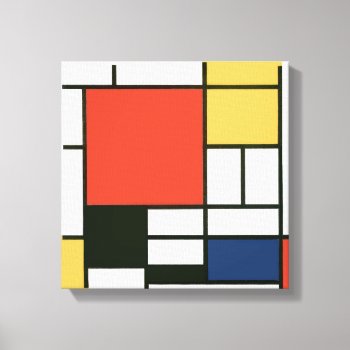 Piet Mondrian - Composition Canvas Print by ZazzleArt2015 at Zazzle