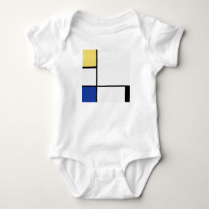 Piet Mondrian - Composition Geometric Abstract  Baby Bodysuit