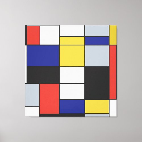 Piet Mondrian _ Composition Geometric Abstract Canvas Print