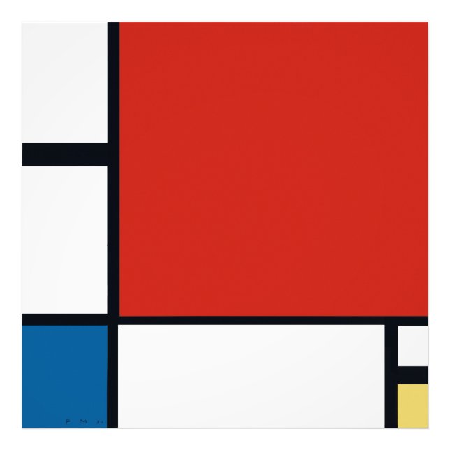 Piet Mondrian - Composition Geometric Abstract Photo Print (Front)