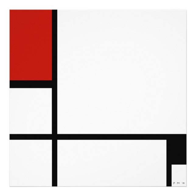 Piet Mondrian - Composition Geometric Abstract Photo Print (Front)