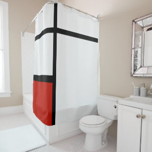 Piet Mondrian - Composition Geometric Abstract  Shower Curtain