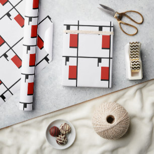 Piet Mondrian - Composition Geometric Abstract  Wrapping Paper