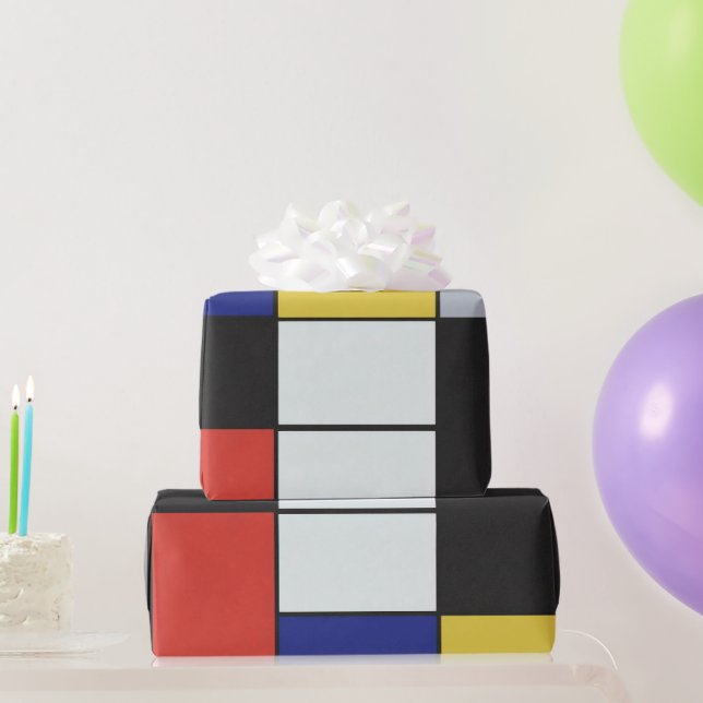 Piet Mondrian - Composition Geometric Abstract Wrapping Paper (Party Gifts)