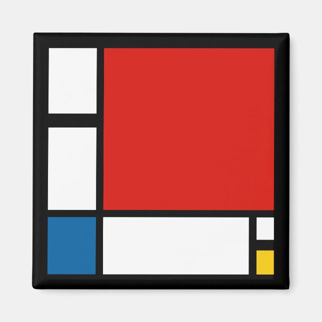 Piet Mondrian, Composition ii Magnet (Front)