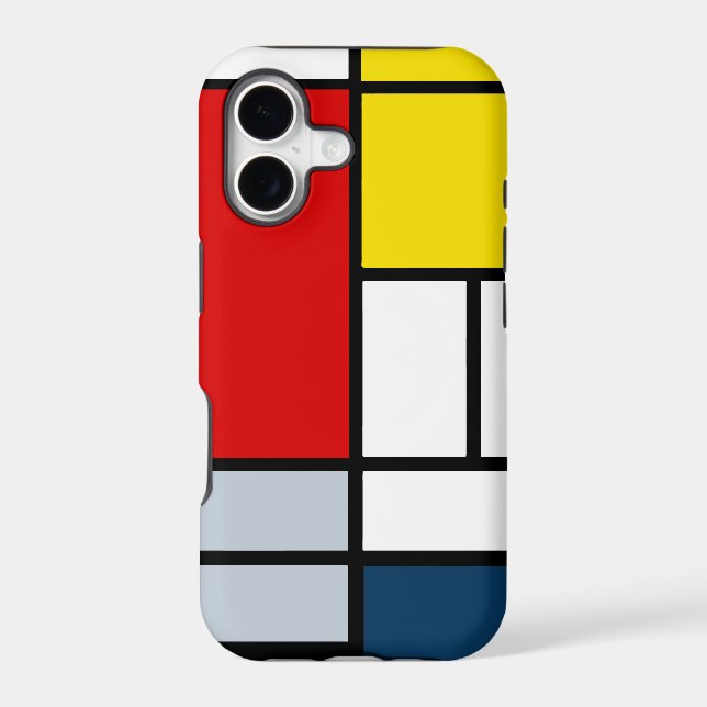 Piet Mondrian Composition Iphone Case (Back)
