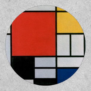 Piet Mondrian Composition Red Yellow Blue Print Patch